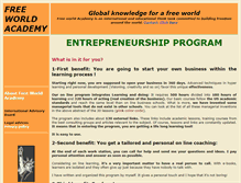 Tablet Screenshot of freeworldacademy.com